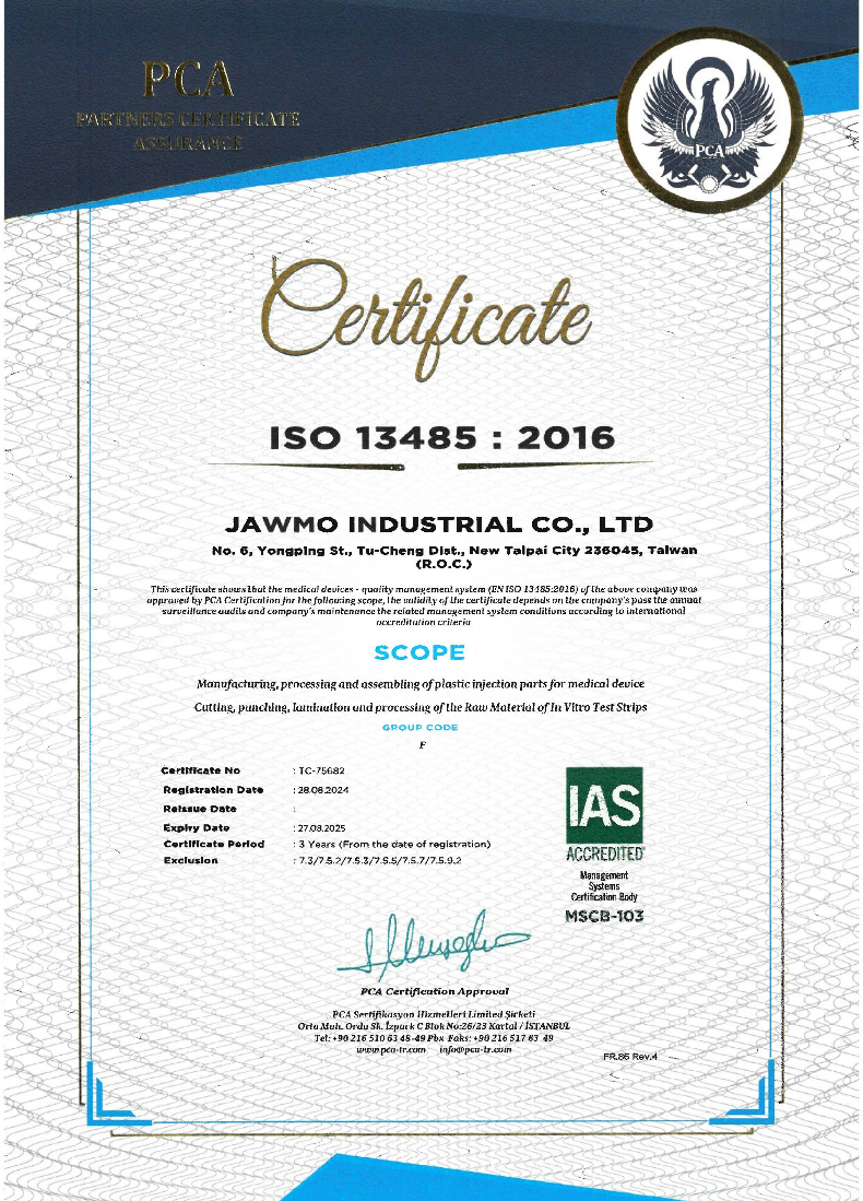 JAWMO, ISO 13485:2016